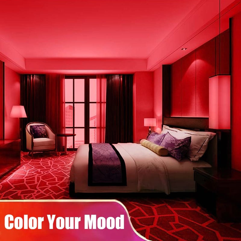 YM EBright YM E-Bright Red LED Strip Lights 5M /16.4Ft 600SMD Waterproof IP68 Flexible for Bedroom Undercar Lighting Kits Mall Indoor Outdoor House Party Decoration Stage Lights (No Power Adapter) - Image 3